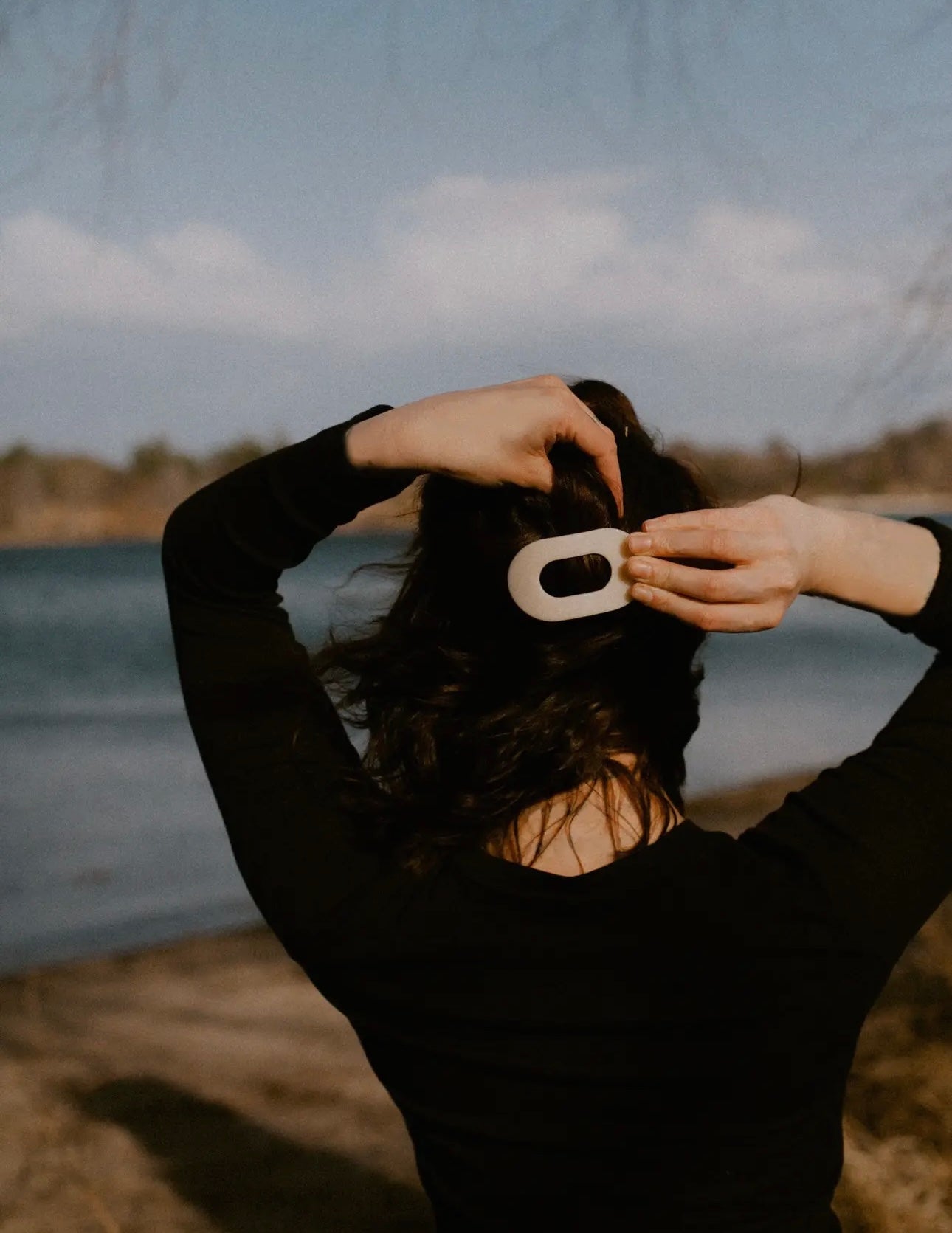 Round Flat Hair Clip- Small