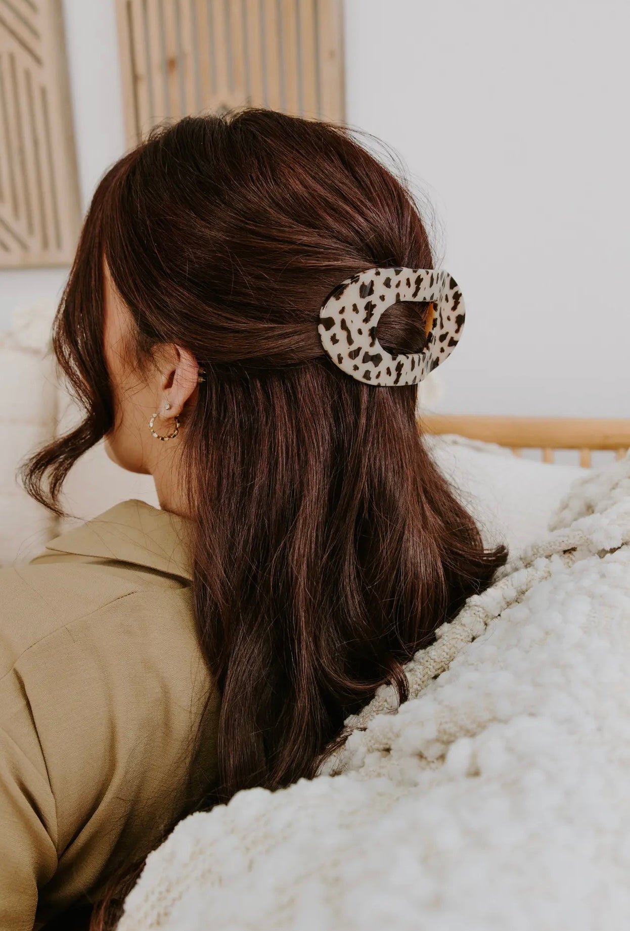 Round Flat Hair Clip- Large