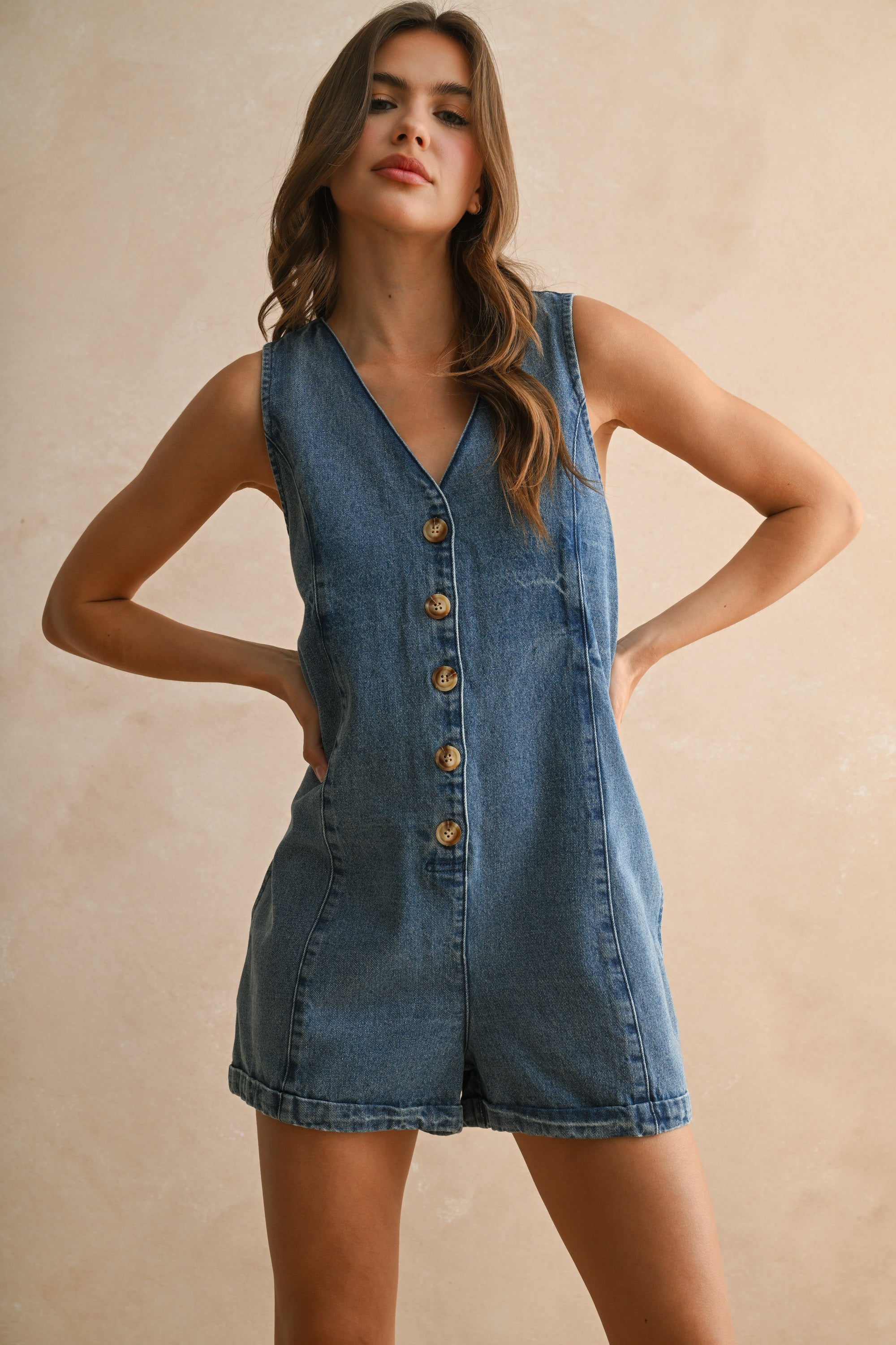 Blue Bell Denim Romper