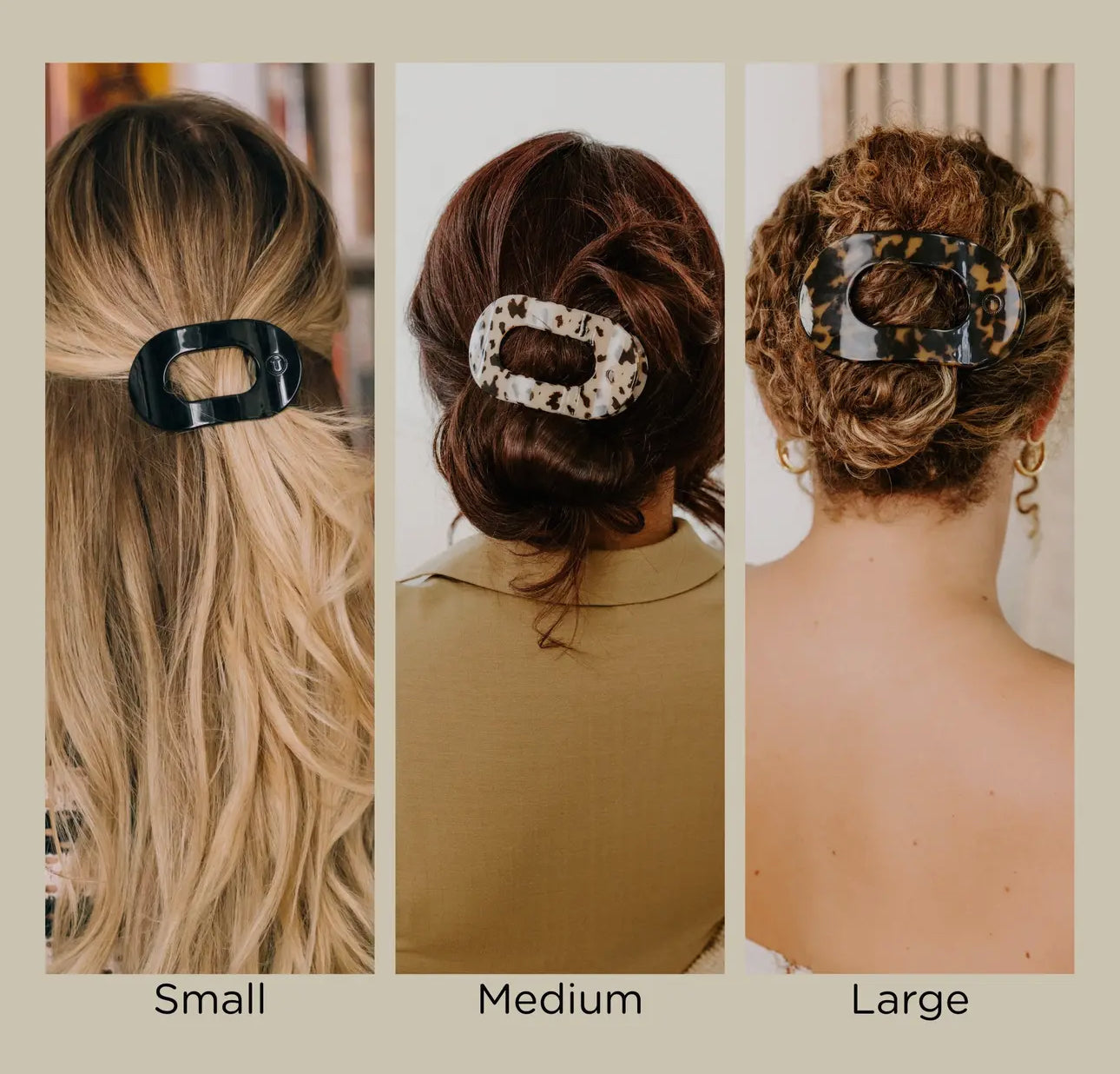 Round Flat Hair Clip- Large