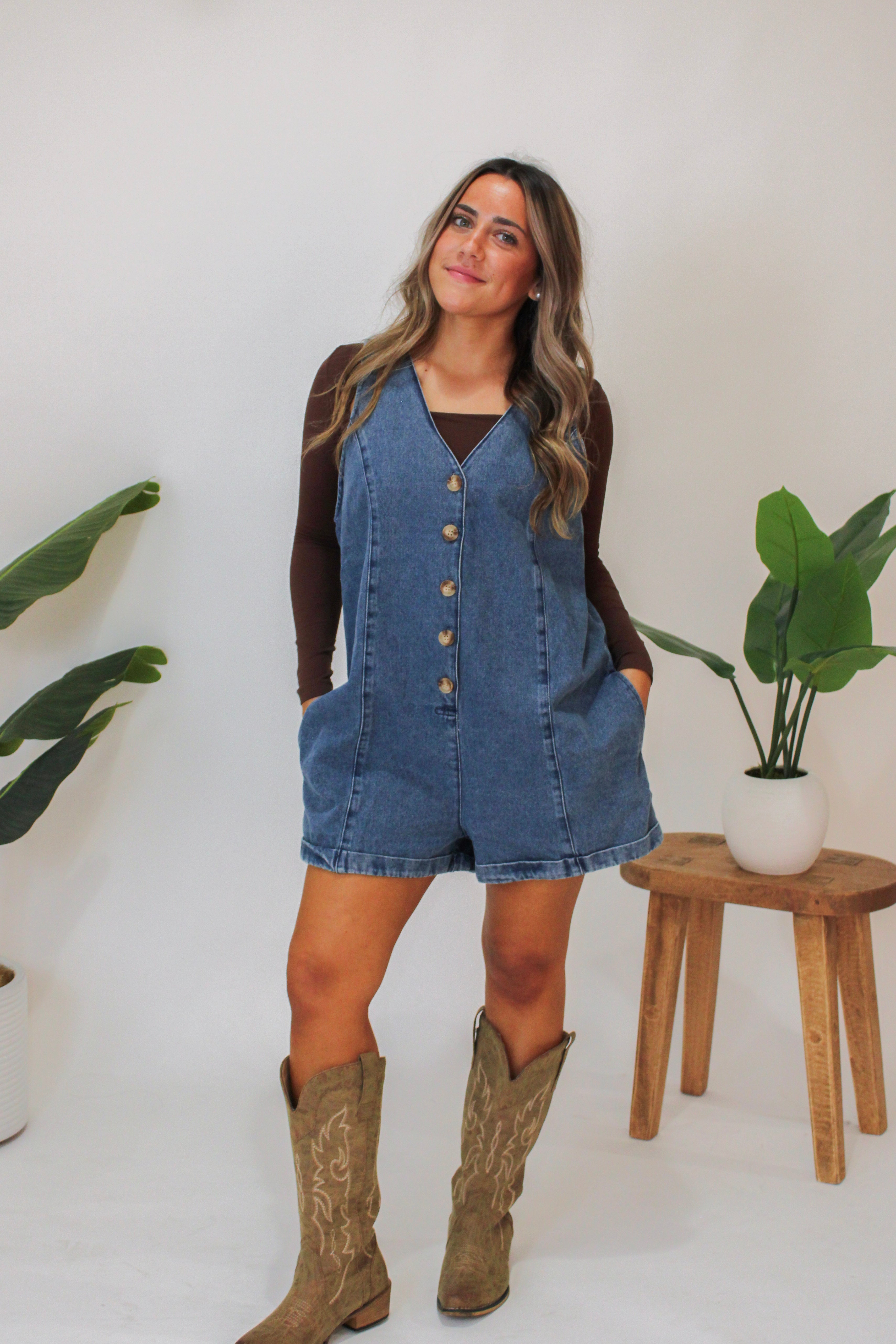 Blue Bell Denim Romper