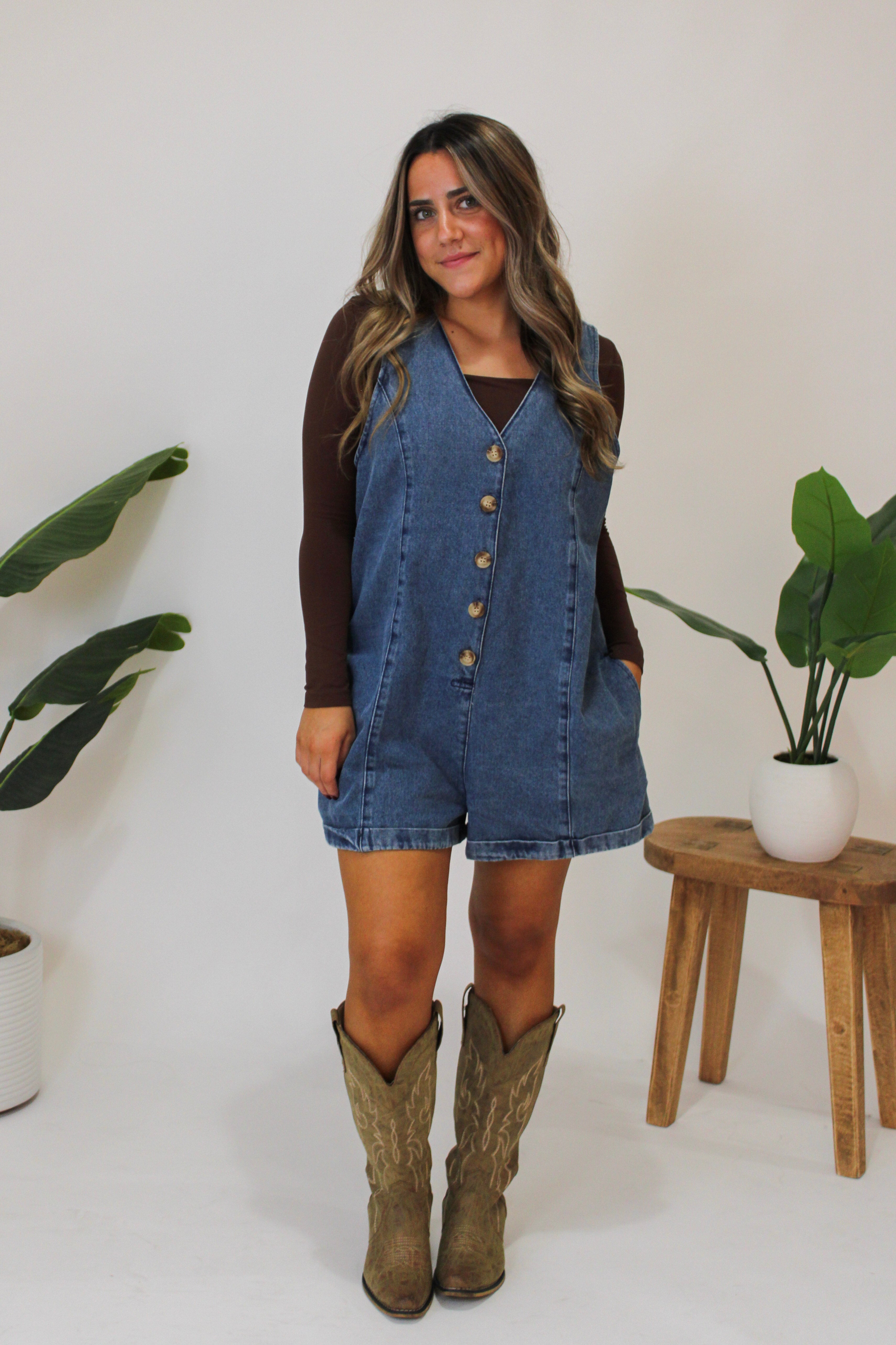 Blue Bell Denim Romper
