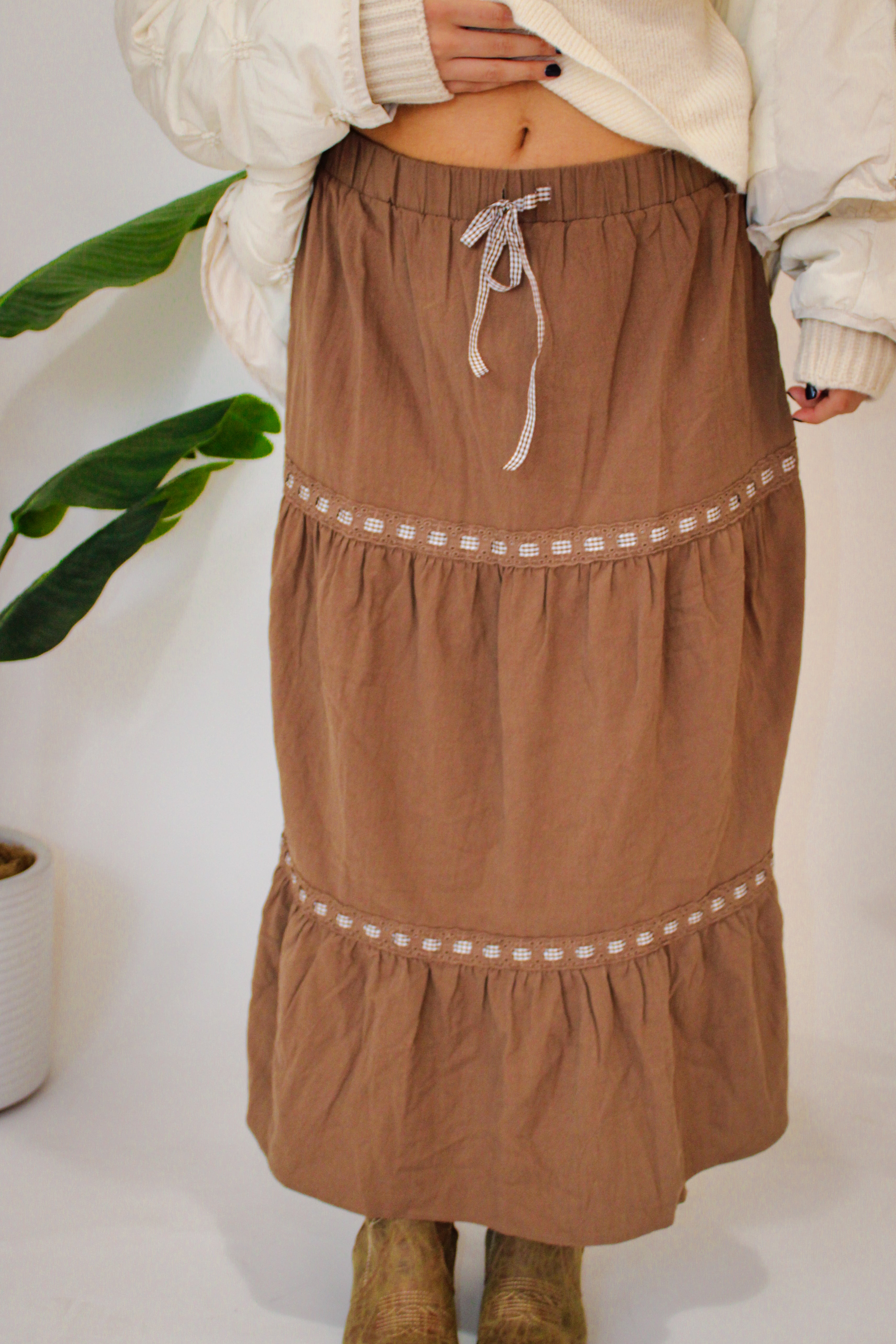 Brown Sugar Midi Skirt