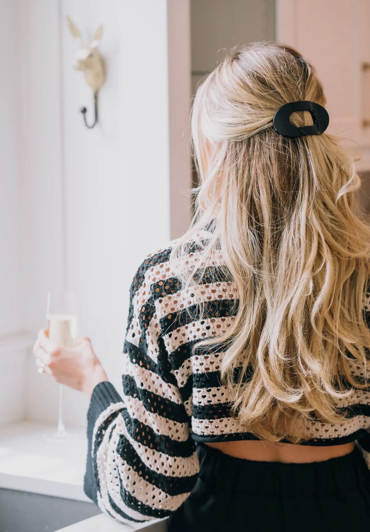 Round Flat Hair Clip- Small