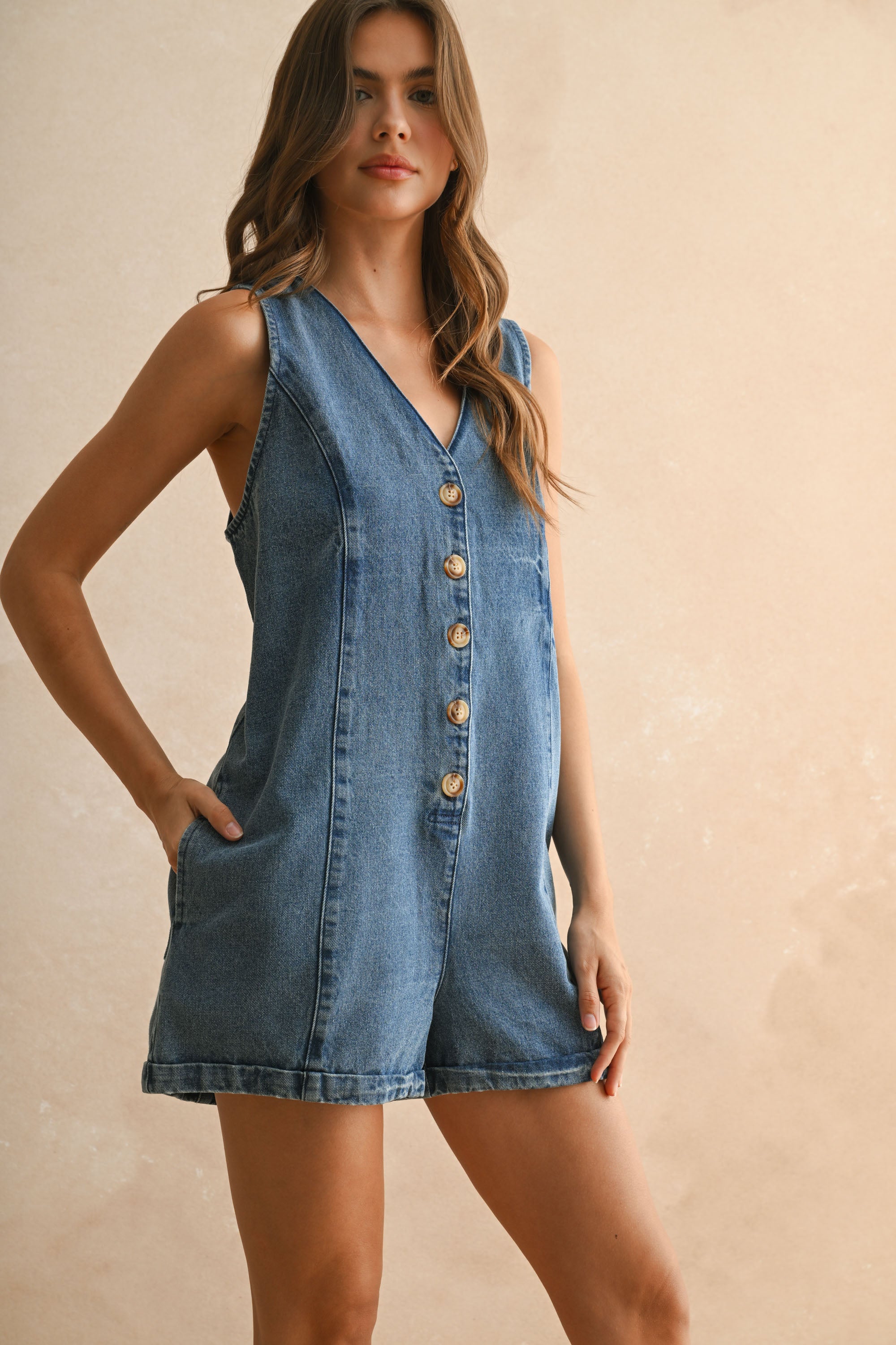 Blue Bell Denim Romper